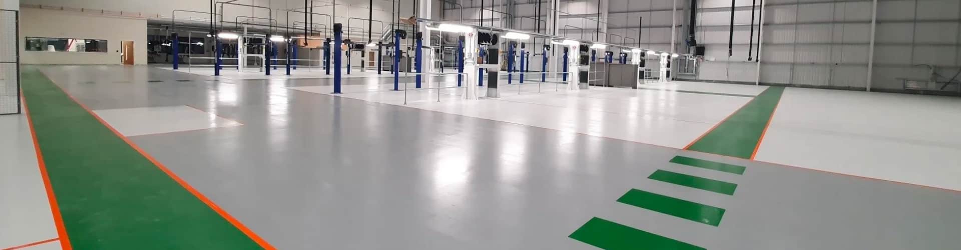 Large resin floor
