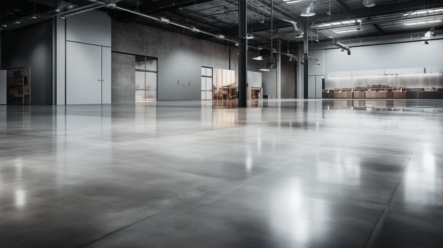polished concrete warehouse floor