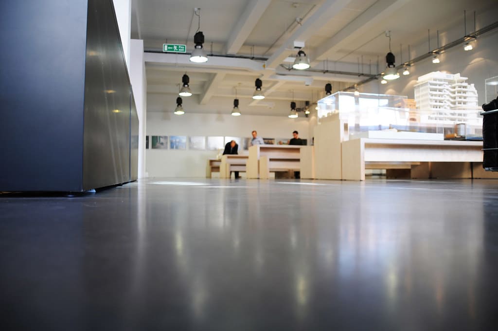 concrete office floor